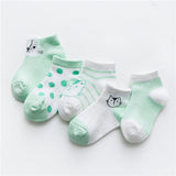 5pairs Cute Animal Socks